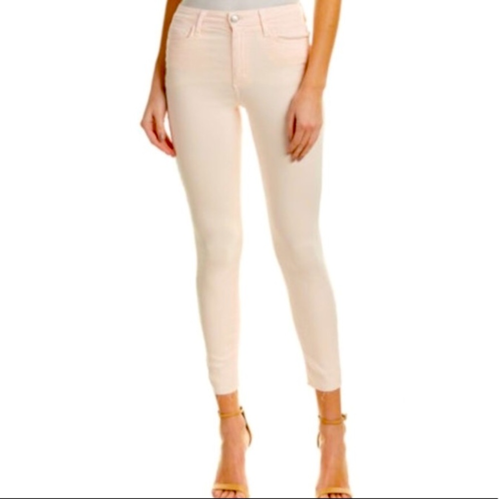 Joe’s Skinny Ankle Dusty Pink Jeans with Raw Hem Sz 27